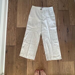 Ann Taylor Cream Ankle Pants